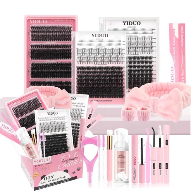 Mixed Length Individual False Eyelashes Kit, Natural Look Eyelash Extensions with Lash Bond & Seal & Remover & Tweezers & Brush & Headbands, Self Grafting Curvature Eyelashes, Eye Makeup Enhancement False Eyelashes, Diy Lashes Cluster #GLOBAL PICKS Mixed Length Individual False Eyelashes Kit, Natural Look Eyelash Extensions with Lash Bond & Seal & Remover & Tweezers & Brush & Headbands, Self Grafting Curvature Eyelashes, Eye Makeup Enhancement False Eyelashes, Diy Lashes Cluster #GLOBAL PICKS