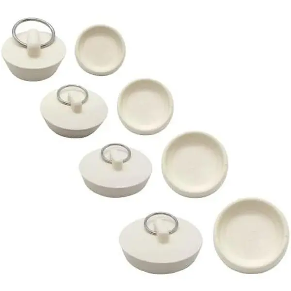 4 count Bath Tub Stopper - Four Sizes - Drain Plugs - for Kitchen, Bathroom, Bathtub, Sink, & Laundry