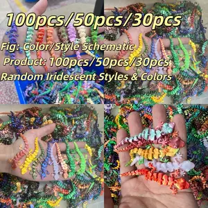 3D Printed Realistic Lizard Party Favors Assortment, 30 Random Colors, Perfect for Birthdays, Classroom Activities, Halloween Gifts Party Gift Kits 3D Printed Base Gecko Lizard Models Made of PLA 4.72 Inches Long Party Decoration Supplies Birthday