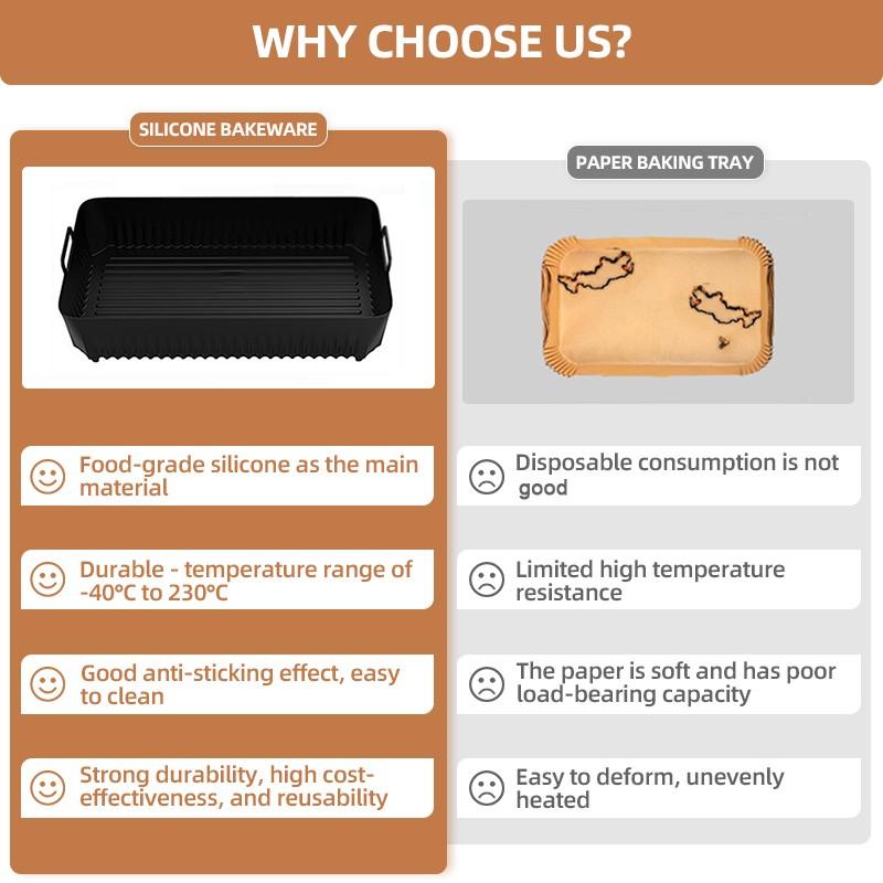 Silicone Air Fryer Liners for Ninja Sp101 Sp151, 3 Pcs Oven Liners, Air Fryer Accessories, Compatible with Sp351 Sp201 Sp301 Sp0101