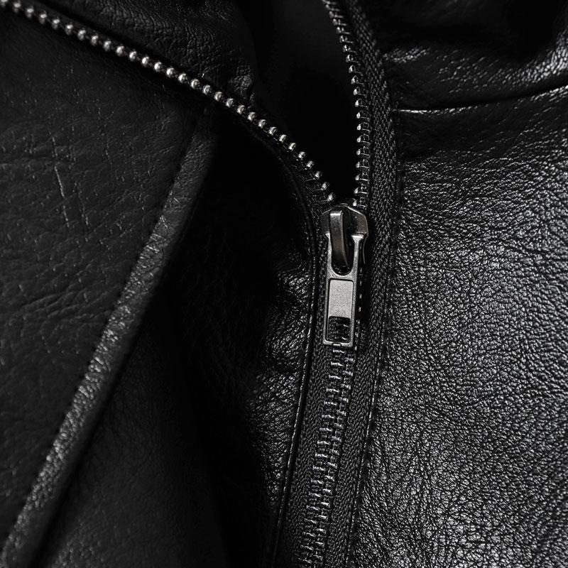 Women's Stand Collar Faux Leather Jacket, Streetwear Casual Long Sleeve Outerwear for Spring & Fall & Winter, Ladies' Waterproof & Windproof Clothes for Daily Wear, Oversized Jacket for Women