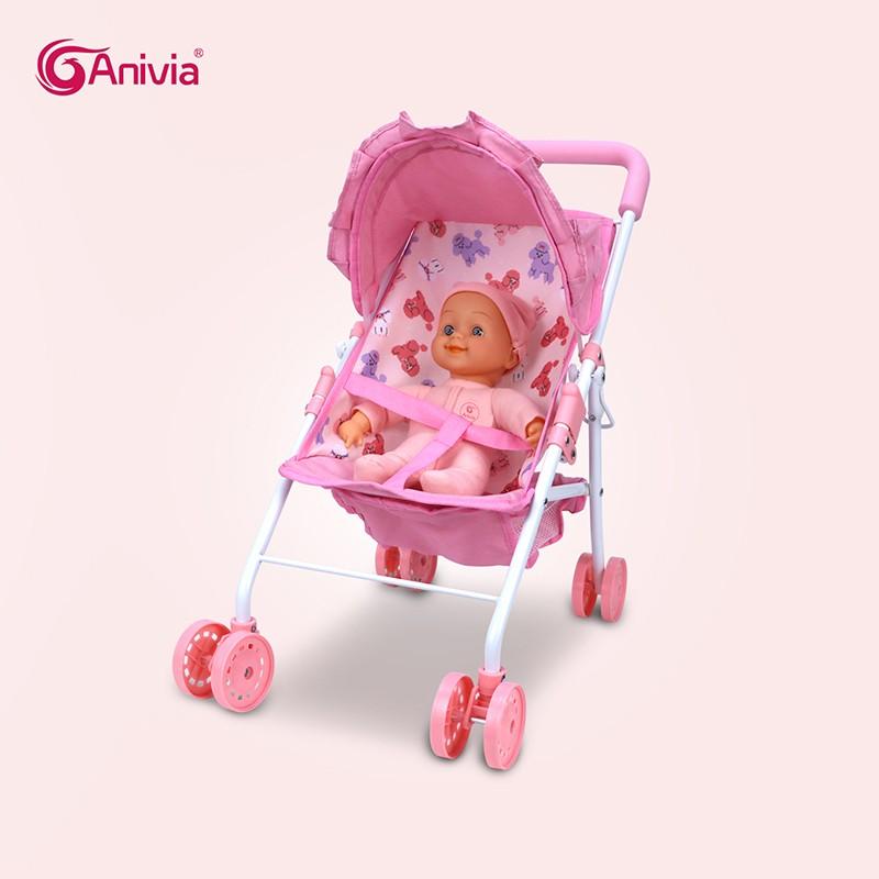 Anivia Brand Doll Stroller Set, Includes Doll and Stroller, Ideal for Kids Aged 3+, Perfect for Holiday Gifts, Christmas and Birthday Presents