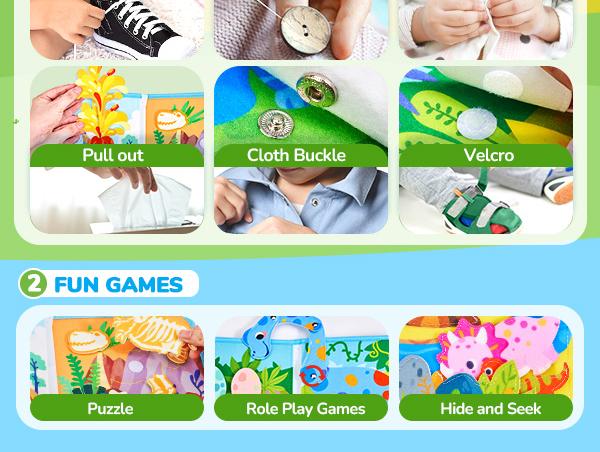 JoyCat Busy Board, Felt Quiet Toy Activity Board with Life Skills, Cognition, Sorting, Autism Sensory Toys, Travel Toys, Gift for Boys & Girls JoyCat Busy Board, Felt Quiet Toy Activity Board with Life Skills, Cognition, Sorting, Autism Sensory Toys, Travel Toys, Gift for Boys & Girls