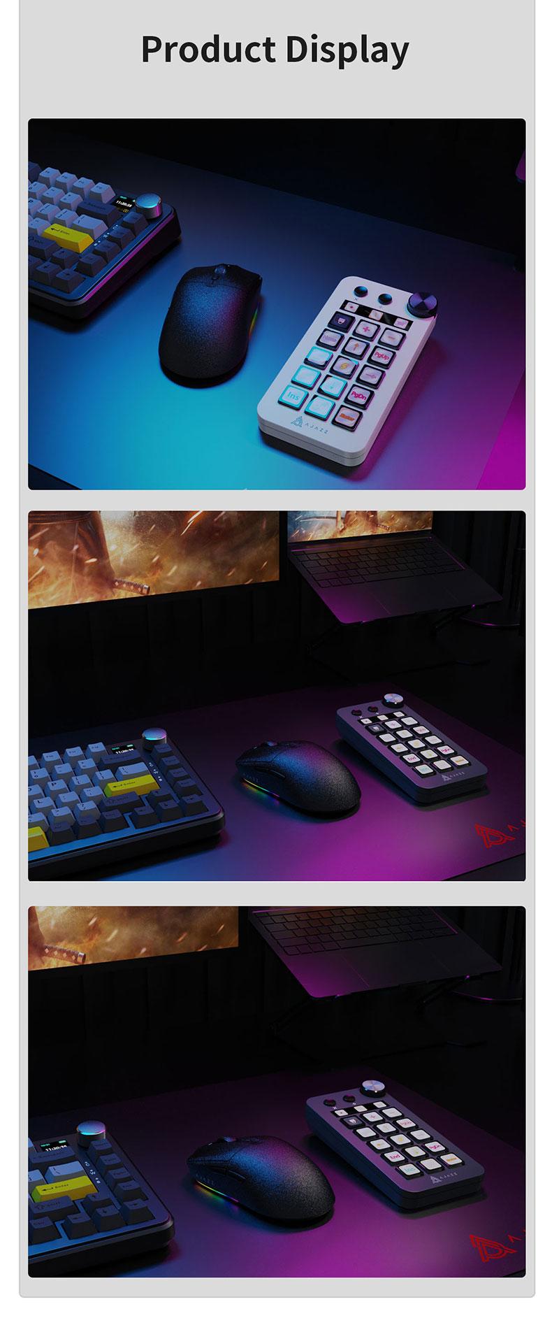 AJAZZ N1 Mini Series Streaming Console Multi functional Visualization Customization One click Open Intelligent Adjustment Rotation Shortcut Key Multi audio Control Integrated Live Console Anchor Essential Desktop Helper Live Assistant