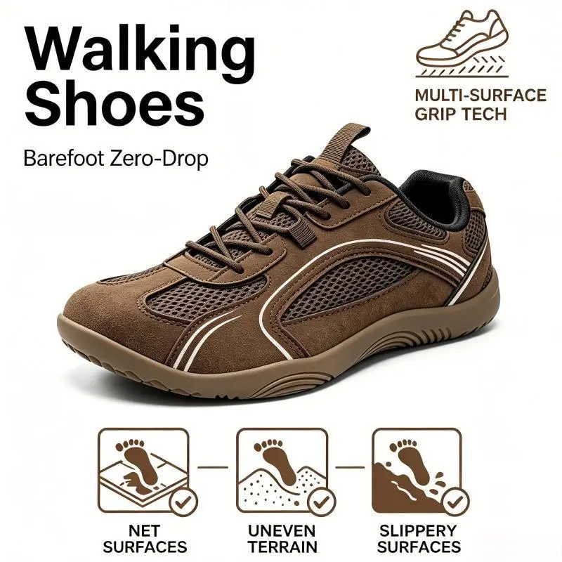 Women’s Barefoot Zero-Drop Sneakers – Wide Toe Box, Breathable, Lightweight & Non-Slip Minimalist Walking Shoes
