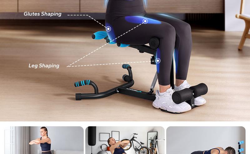 MERACH Sit Up Machine Gifts For Her/Him Deep Squat Machine Home Gym Workout Training Abdominal bench Push Up Trainer