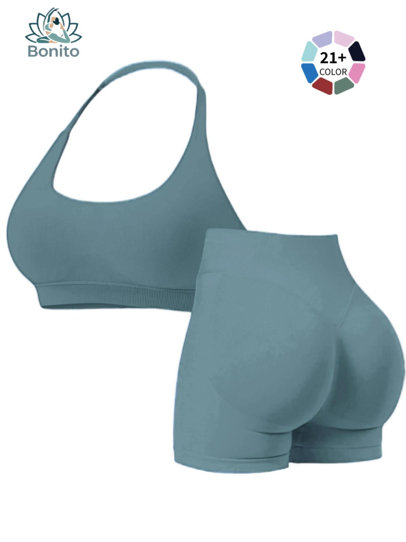 Trendy Backless Halter Yoga Suit, 2 Piece High Waist Workout Set, Perfect for Fitness Girls, Stylish and Comfortable Gym Wear