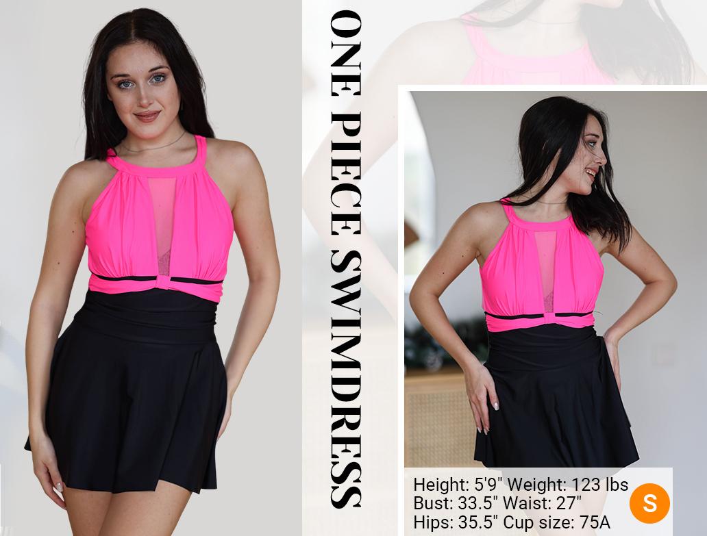 Holipick Womens One Piece Swimsuits with Skirt Tummy Control Swimdresses Modest Bathing Suit Swimming Clothing High Neck Mesh Swimwear Holipick Womens One Piece Swimsuits with Skirt Tummy Control Swimdresses Modest Bathing Suit Swimming Clothing High Neck Mesh Swimwear