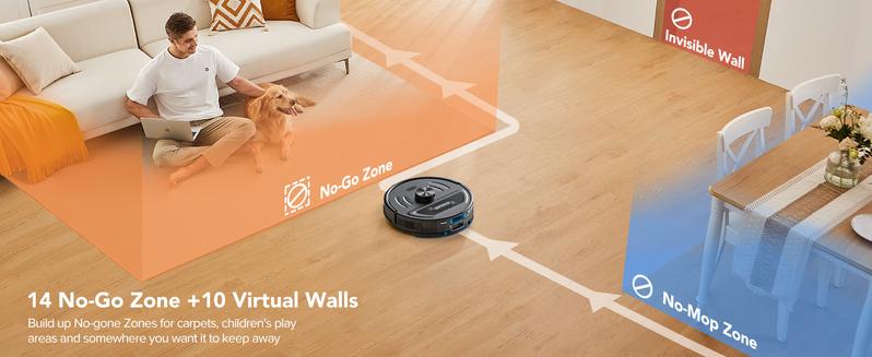BPMIO B20 Ultra Robot Vacuum Cleaner with Mop 6000Pa Suction 120 Min Runtime LIDAR Navigation Auto Carpet Boost Smart App Control Multi Function Vacuuming