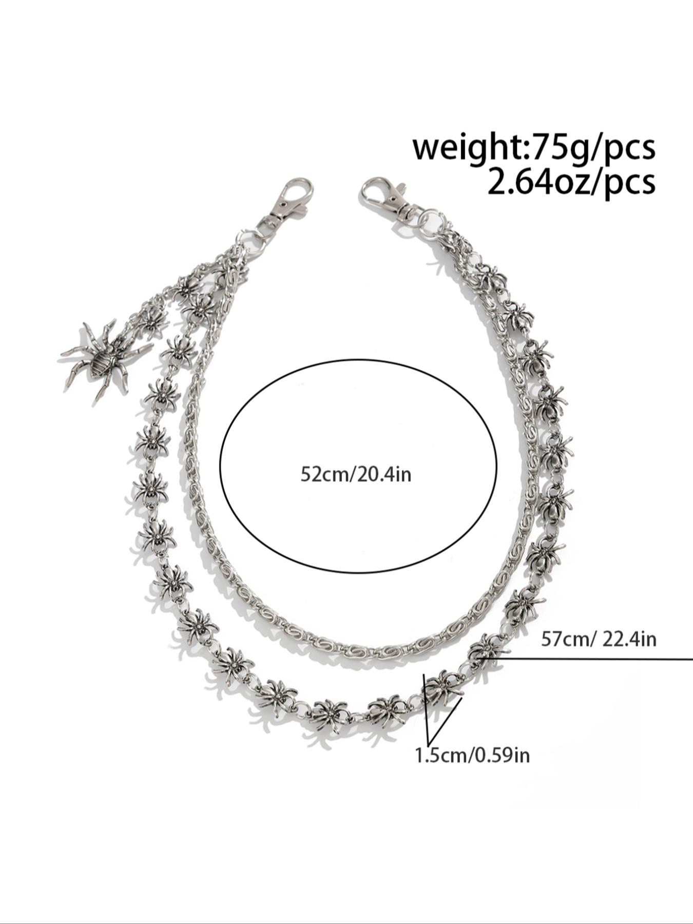 Men's Punk Spider Pendant Pants Chain, Fashionable Hip Hop Jewelry for Halloween Gift, Unique Party Accessory for Stylish Look