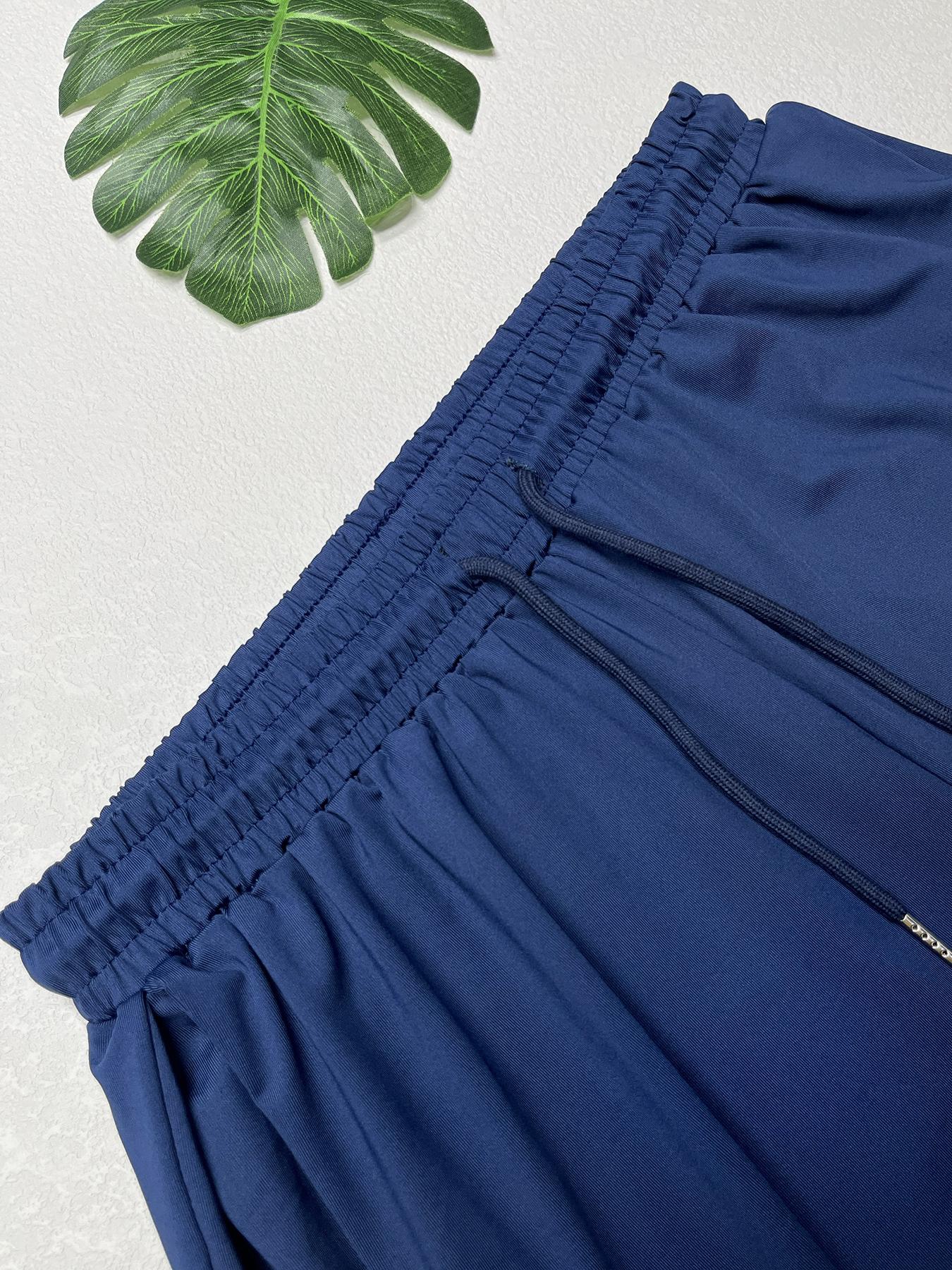 Women's High-Waisted Casual Pants, Stretchy Loose-Fit Ankle-Length Trousers for All Seasons, Gym & Outdoor Activities