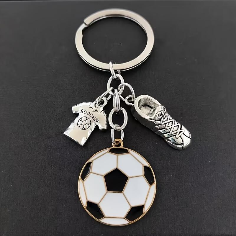 1PC Soccer Player Keychain， Men's Soccer Player Keychain - Soccer Ball Pendant Keyring - Fan Gift - Soccer Ball Men's Shoe Keychain，party decoration and gift
