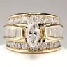Women's Elegant Glittering Jewelry Ring - 1pc Shiny Finish Copper Base Ring for Wedding Engagement, Valentine's Day Gift, GF Gift