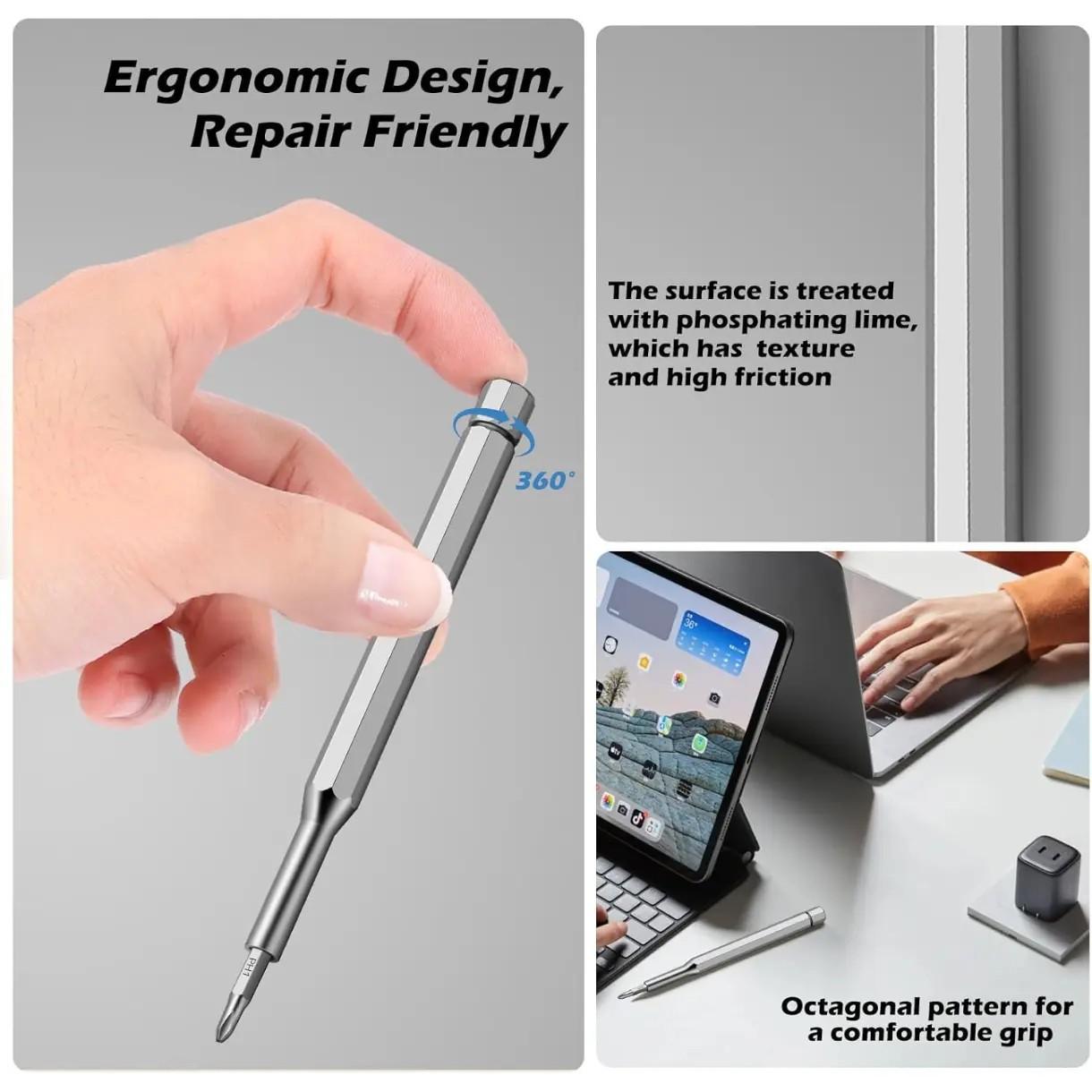 Precision Screwdriver Set, Small Screwdriver Kit with Magnetizer/demagnetizer, Mini Repair Tool Bag for Phone, Computer, Watch, Laptop, Ring Doorbell, Glasses, Electronics