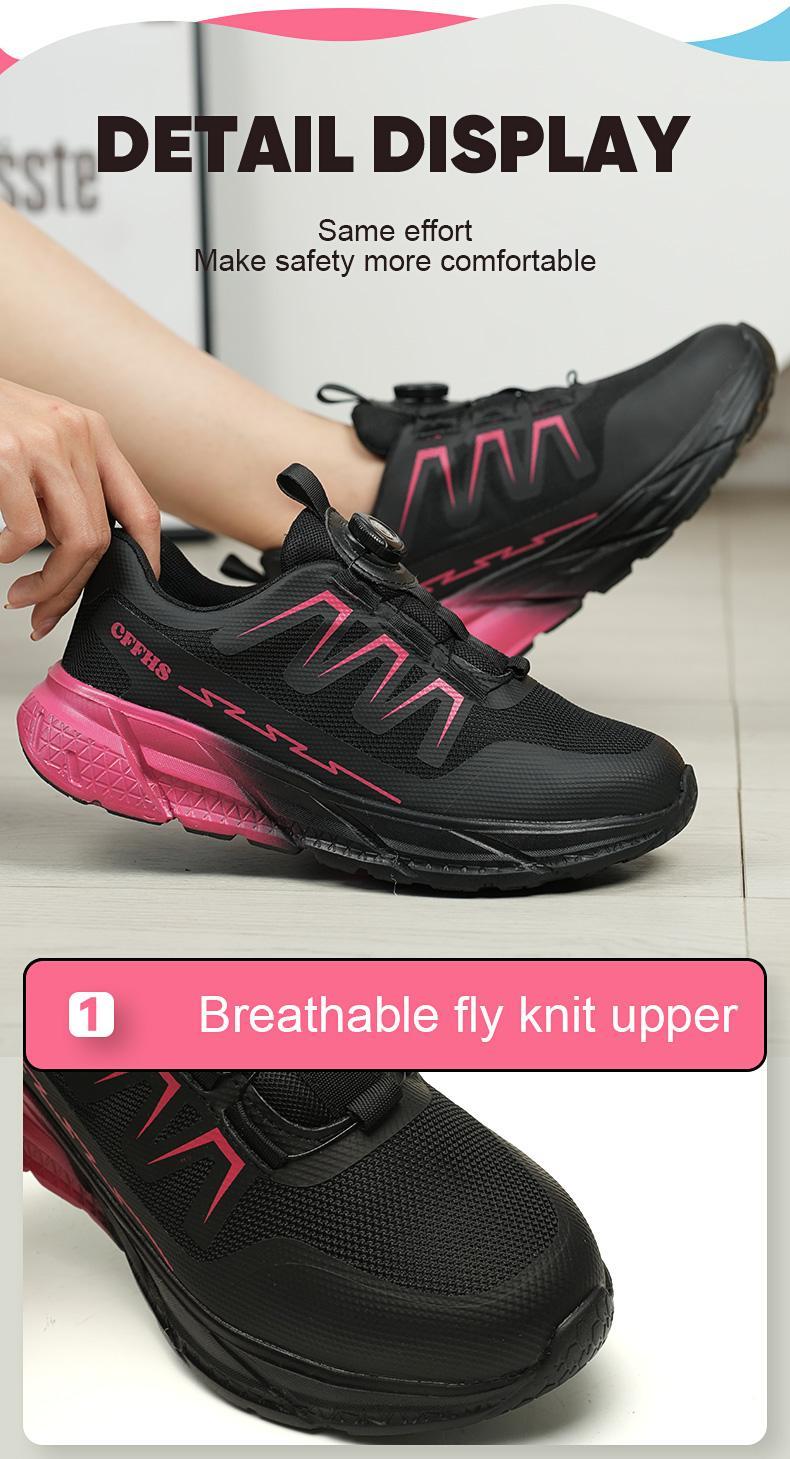 Women's Work Shoes Stylish Breathable Safety Anti-Smash Anti-Puncture Labor Protection Shoes Size 7-12 Women's Work Shoes Stylish Breathable Safety Anti-Smash Anti-Puncture Labor Protection Shoes Size 7-12
