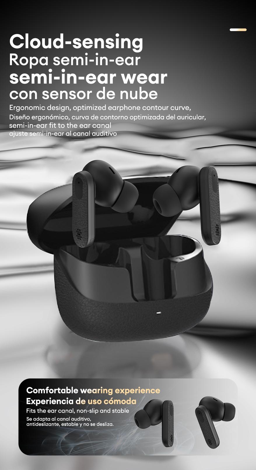 HYUNDAI TOUR-MAX7 Wireless Bluetooth Earbuds HIFI Dolby Panoramic Sound In-Ear Headset, Ultra-Long Battery Life Headphones Support ENC Call Noise Reduction