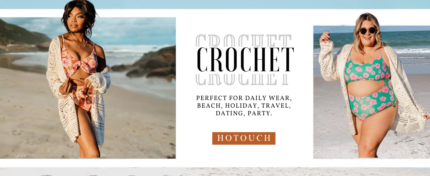 Lightweight Crochet Cardigan for Women Long Sleeve Open Front Knit Oversized Summer Sweaters Fit Knitwear Bag Batwing Beach Casual Womenswear 2026 spring