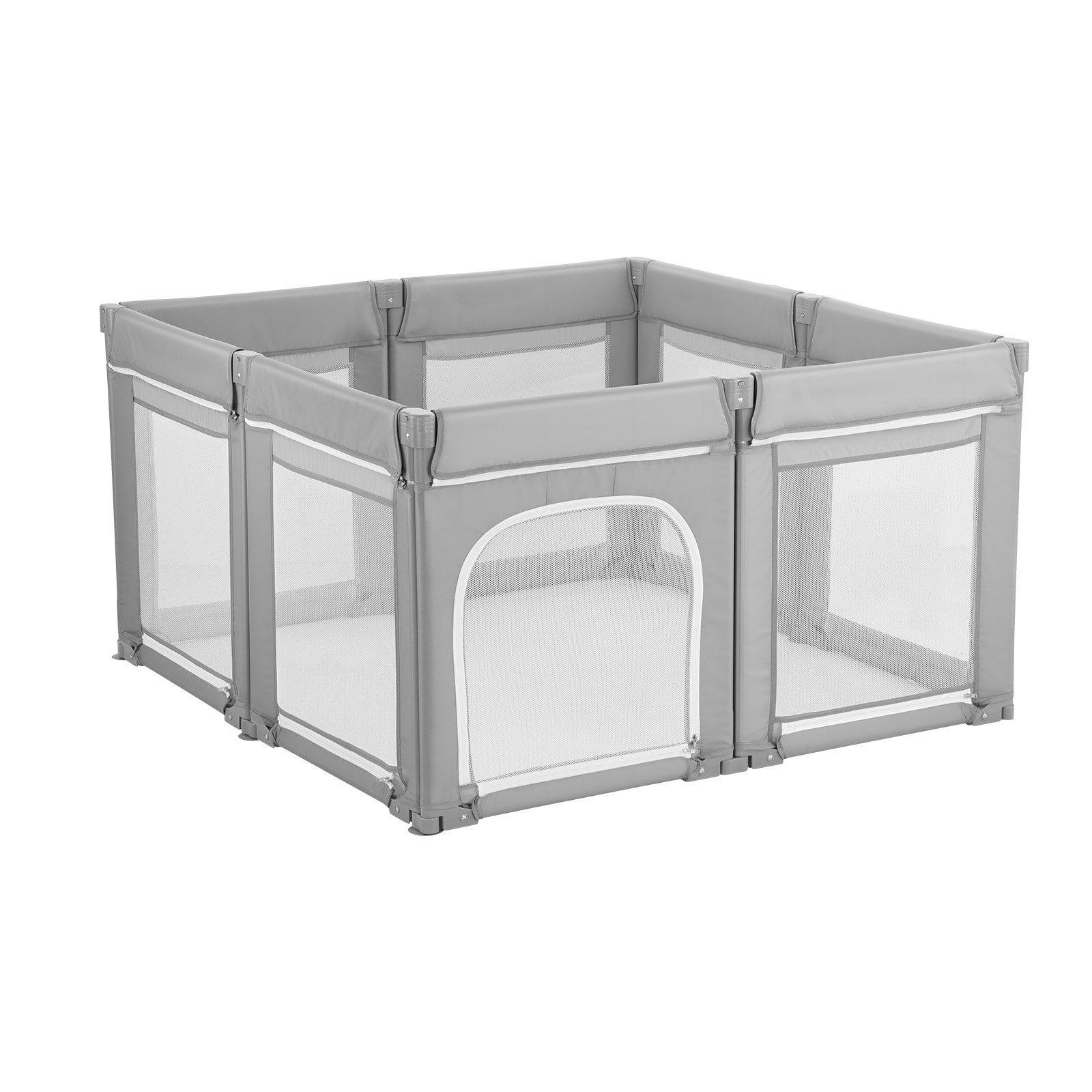 VEVOR Baby Playpen, 47.2″ x 47.2″ Foldable Toddlers Playpen, Indoor/Outdoor Baby Fence Play Yard with Zippered Door & Soft Breathable Mesh, No-Gap Toddlers Activity Center for 6 -24 Months Babies VEVOR Baby Playpen, 47.2″ x 47.2″ Foldable Toddlers Playpen, Indoor/Outdoor Baby Fence Play Yard with Zippered Door & Soft Breathable Mesh, No-Gap Toddlers Activity Center for 6 -24 Months Babies