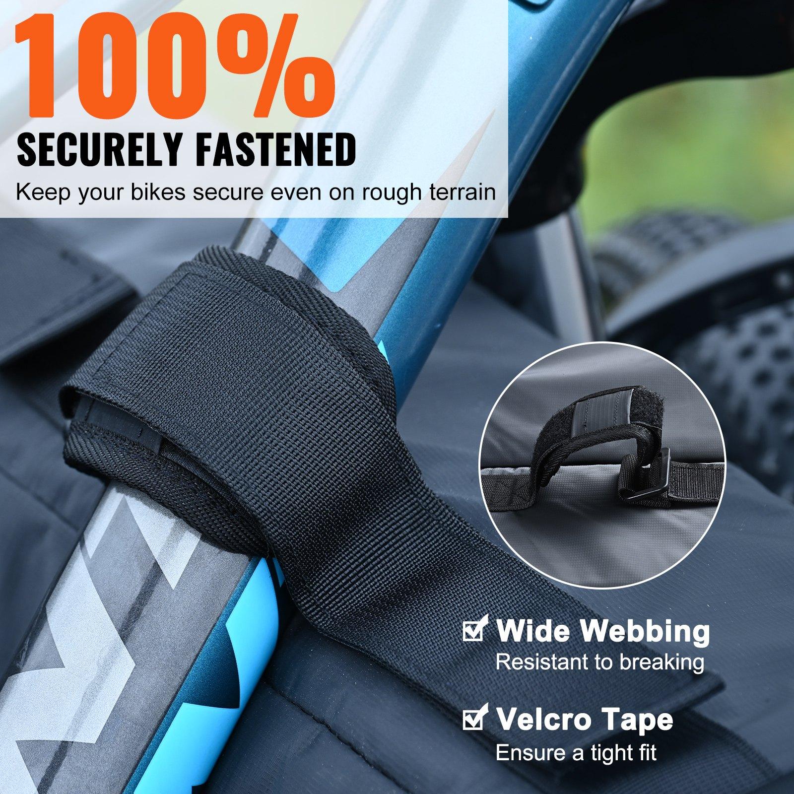 Tailgate Bike Pad, 53" Truck Tailgate Pad Carry 5 Mountain Bikes, Tailgate Protection Pad with Reflective Strips and Tool Pockets, Tailgate Pad with Camera Opening for Mid-Size Pickup Trucks