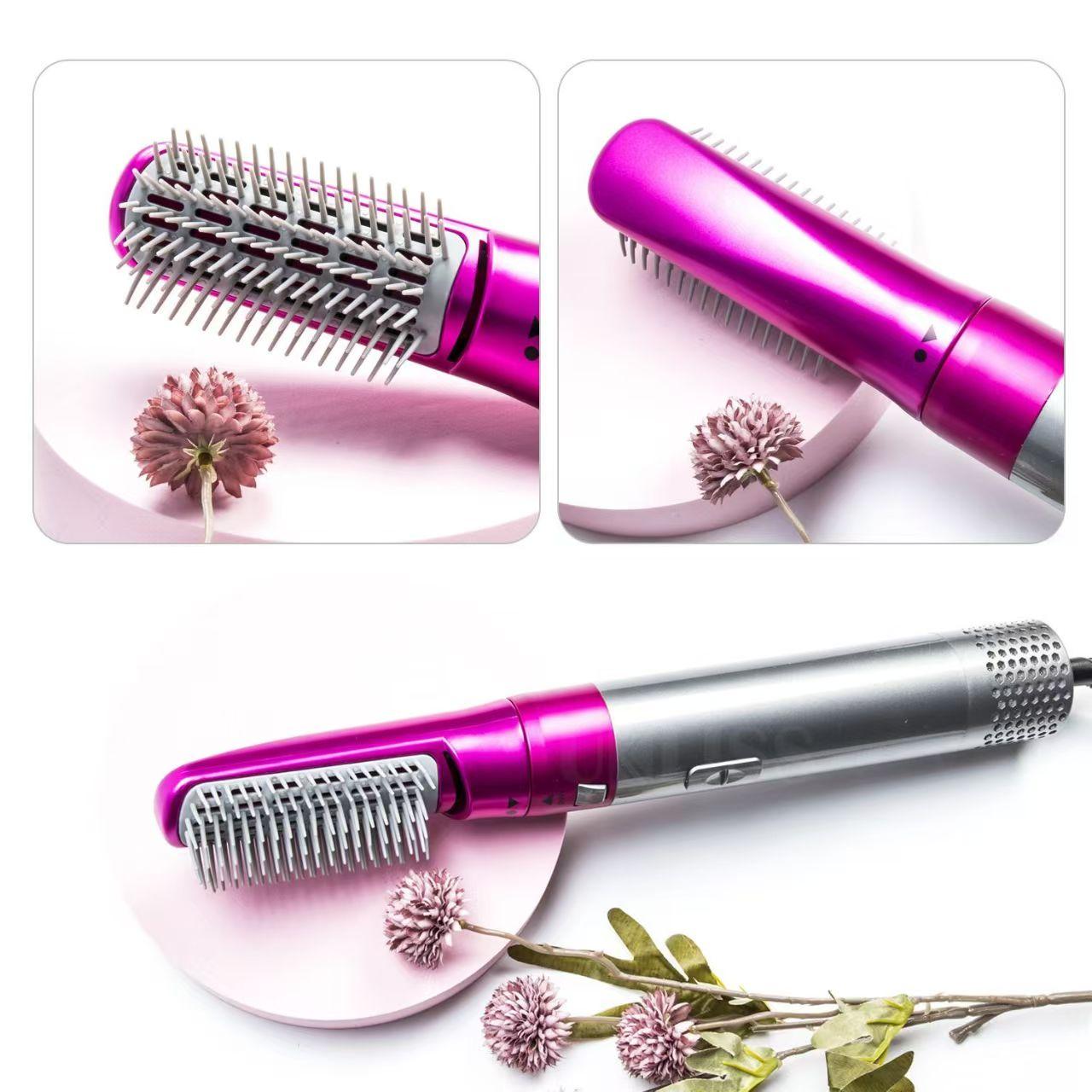 Five-In-One Hair Dryer Comb, Multi-Function Curling/straightening/drying/smoothing Tool, Thermal Hair Styler, 100v-120v Voltage, Us Plug