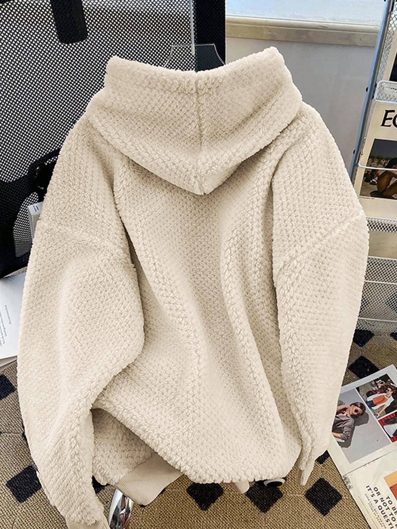 Women's Hooded Fleece Sweatshirt, Plush and Soft, Warm Casual Wear for Autumn and Winter, Comfortable and Stylish