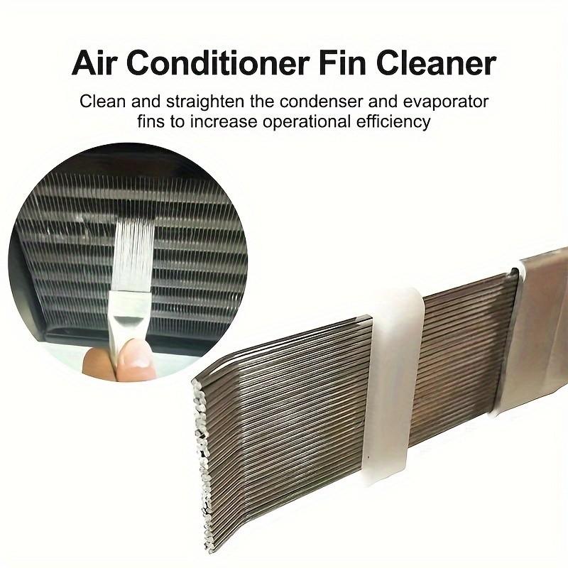Stainless Steel Fin Cleaning Brush, Air Conditioning Duct Straight Edge Brush, Effective Dust Removal, Hvac Maintenance Tool