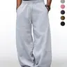 【Black Friday】Men's Baggy Sweatpants, Casual Drawstring Waist Wide-Leg Trousers with Pockets, Comfortable Soft Athleisure Pants for Men, Loose-fitting Bottoms