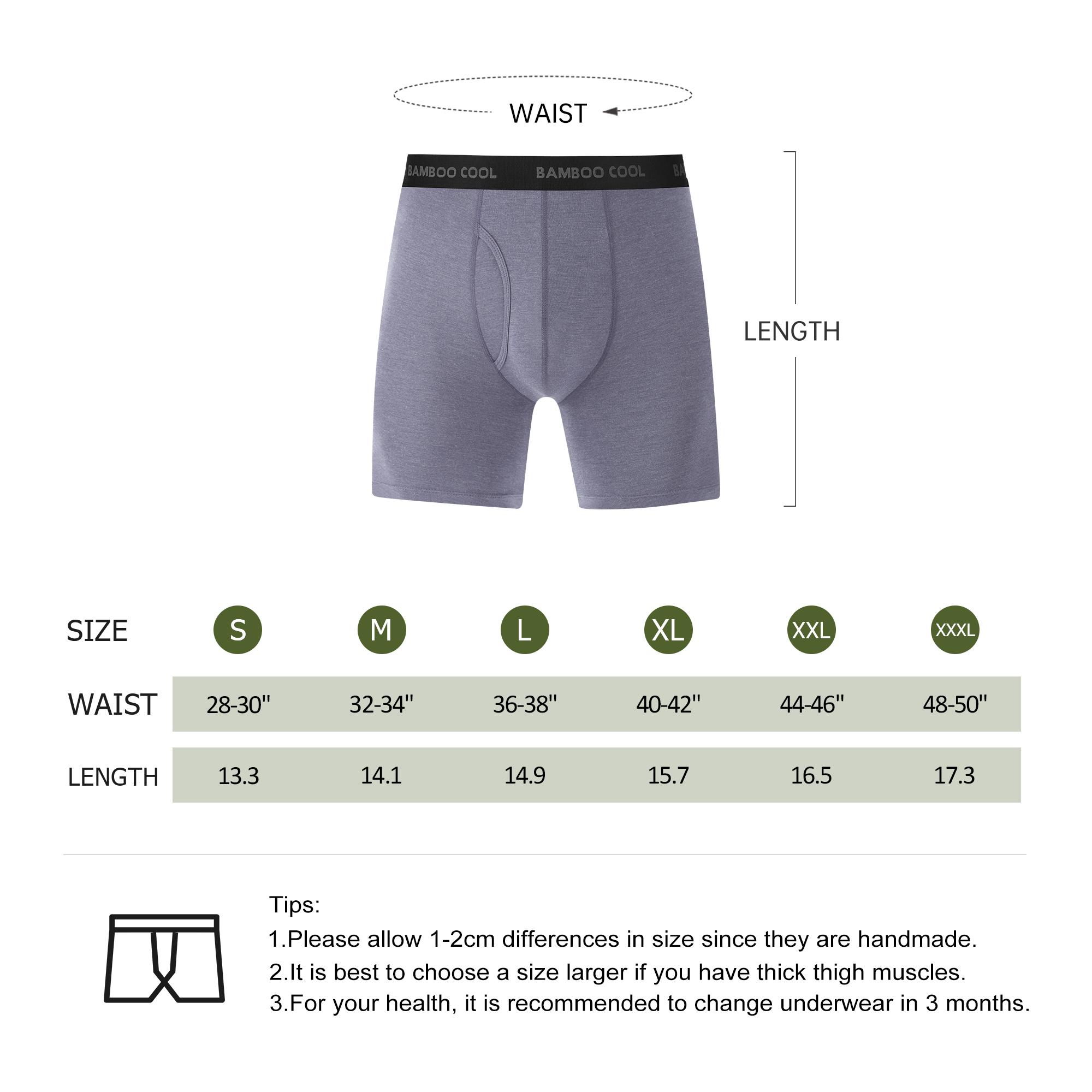 BAMBOO COOL Men's Underwear Boxer Briefs Soft Comfortable 92% Viscose 8% Spandex Gift Sets for Boyfriend 4 Pack or 7 Pack Premium Material Breathable Moisture-Wicking Elastic Stretching SpringStatements