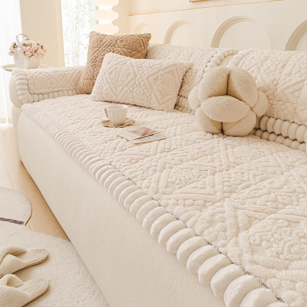 Thick Bohemian Style Quilted Sofa Cover for Autumn Winter, Non-Slip Pet Protection, Fits Two-Seat to Four-Seat Sofas #TOP PICKS