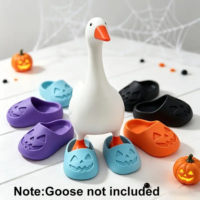 7-Piece Multicolor Shoe Costume Set, Cute Halloween Mini Duck Decor, Versatile Holiday Decoration, Unique Moving Gift, No Duck Included