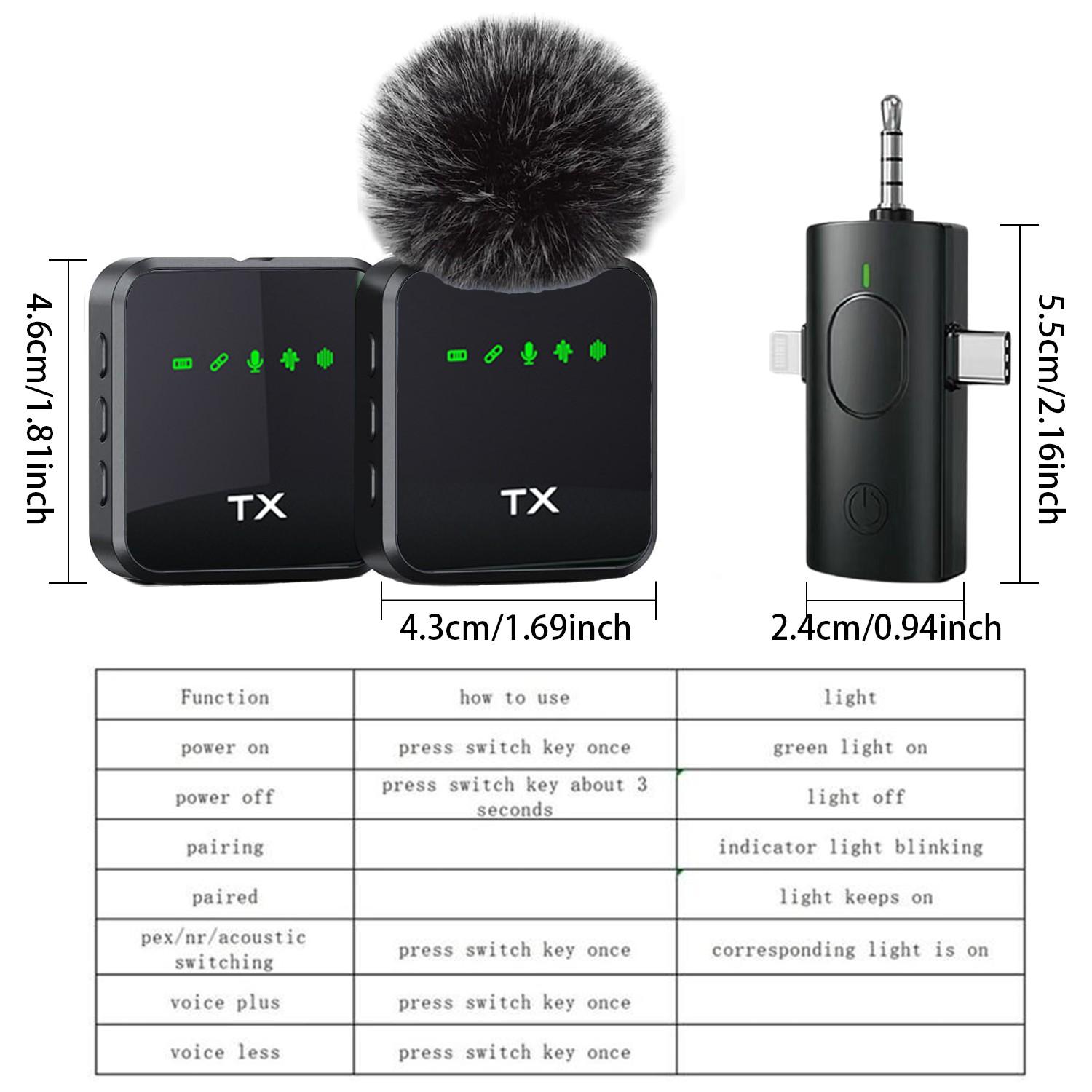 F11 Three-In-One Wireless Lapel Microphone, Short Video Shooting Phone Noise Reduction Live Streaming Mic, Professional Quality Recording