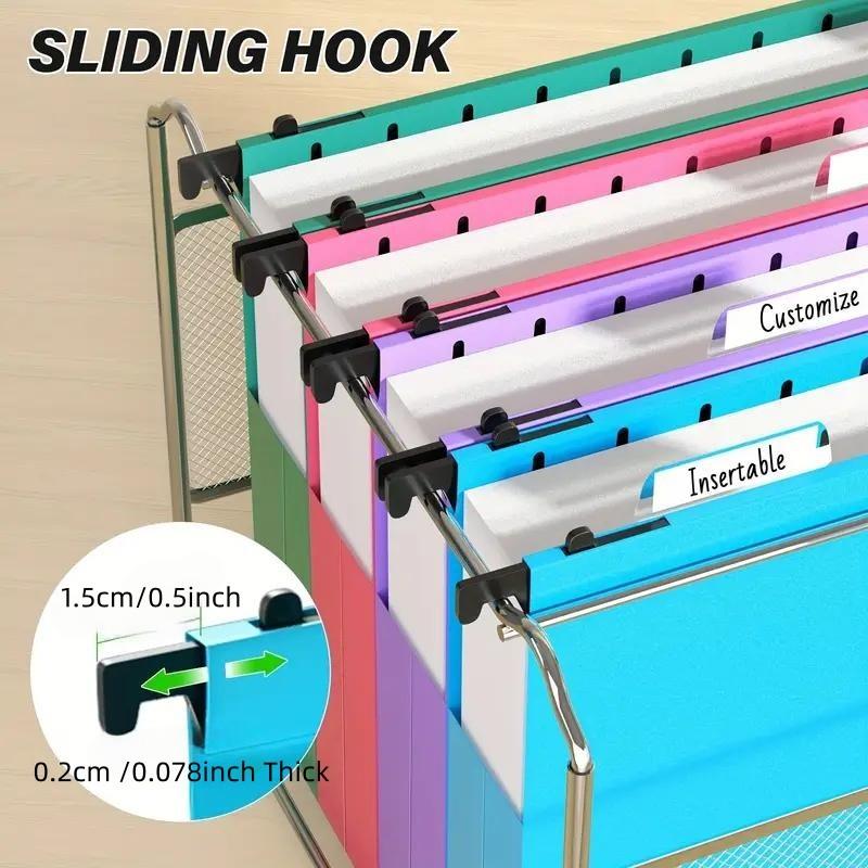 Heavy-Duty Hanging File Folders, 2-Inch Expansion, Reinforced Polypropylene, Assorted Colors, for Medical & School Documents