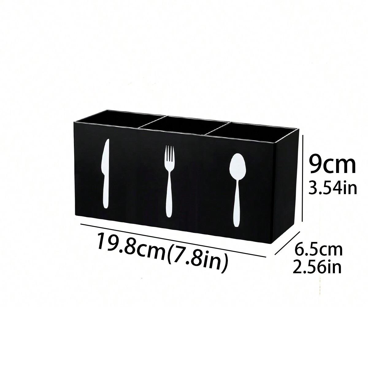 Multifunctional Kitchen Storage Organizer, Compact Plastic Utensil Rack for Spoons Knives Forks, Ideal Home and Restaurant Settings