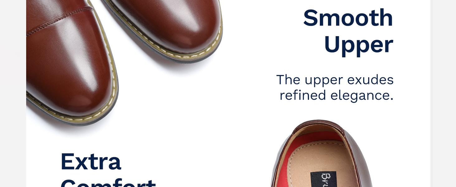 Bruno Marc Men's Formal Oxford Lace Up Shoes Square Toe