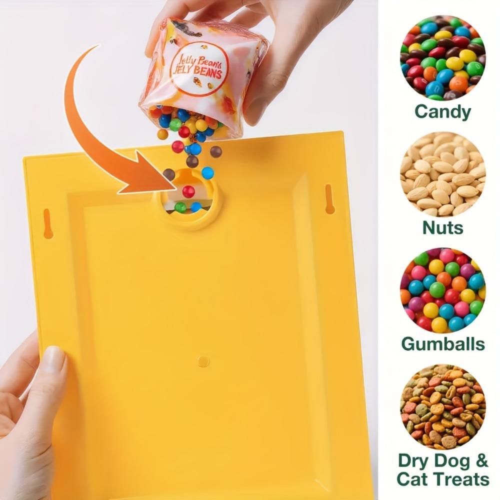 Candy dispenser, perfect Christmas gift candy distribution rack, square frame design, can be hung on the wall, equipped with candy distribution function