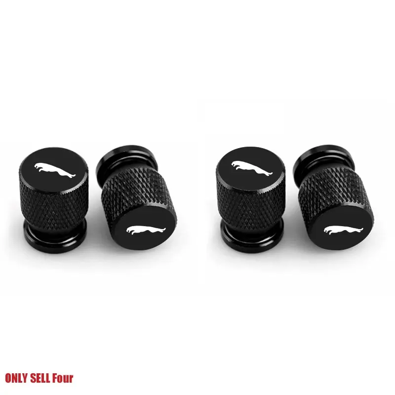 4pcs Car Wheel Tire Valve Caps, Airtight Tyre Rim Stem Covers, Dust-Proof for Jaguar Models, Durable & Reliable Design