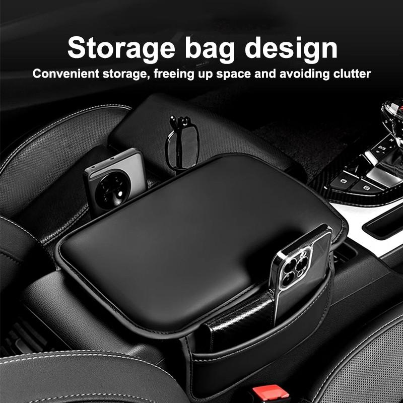 Leather Car Armrest Box Pad for Dodge Challenger Charger Journey RAM Durango Srt Dart Avenger, High-Quality Auto Armrest Mat Accessory