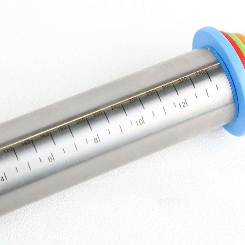 Adjustable Thickness Ring Rolling Pin for Baking Pizza Pie Kitchen Essential Tool, Zelkova Schneideriana Harvested in China