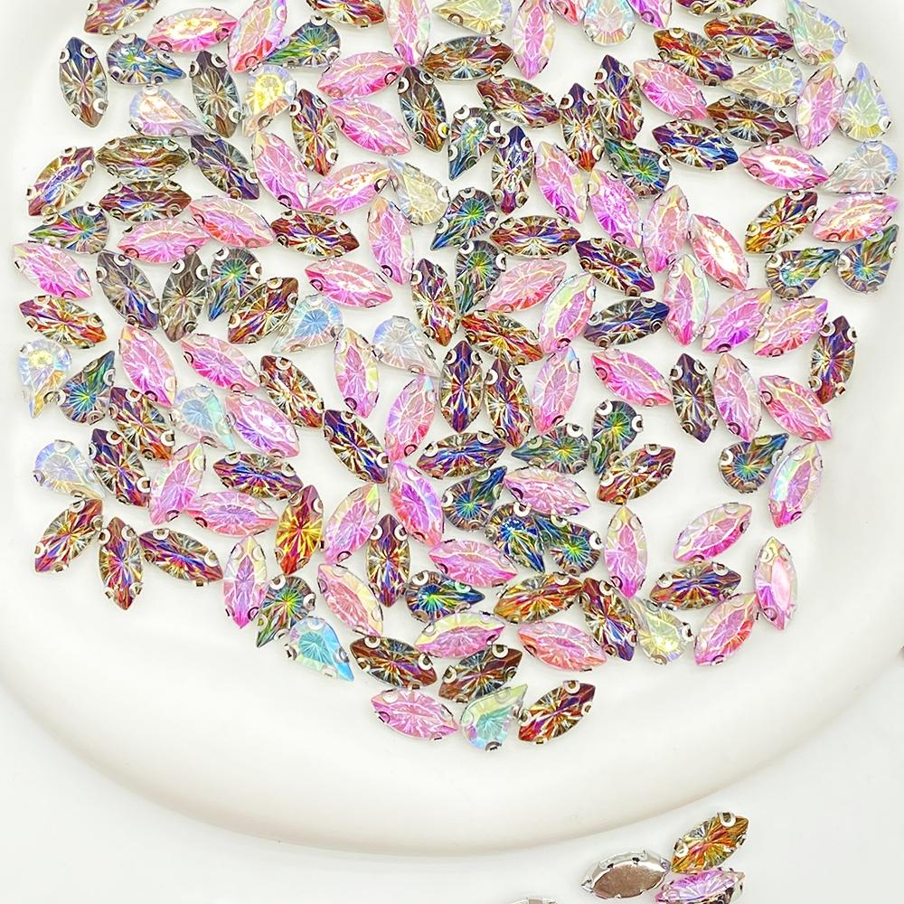 50 Pcs Rhinestone Hand Sewing Pins DIY Craft Supplies, Decorative Jewelry Embellishments for Clothing Shoes Hats Bags Packaging