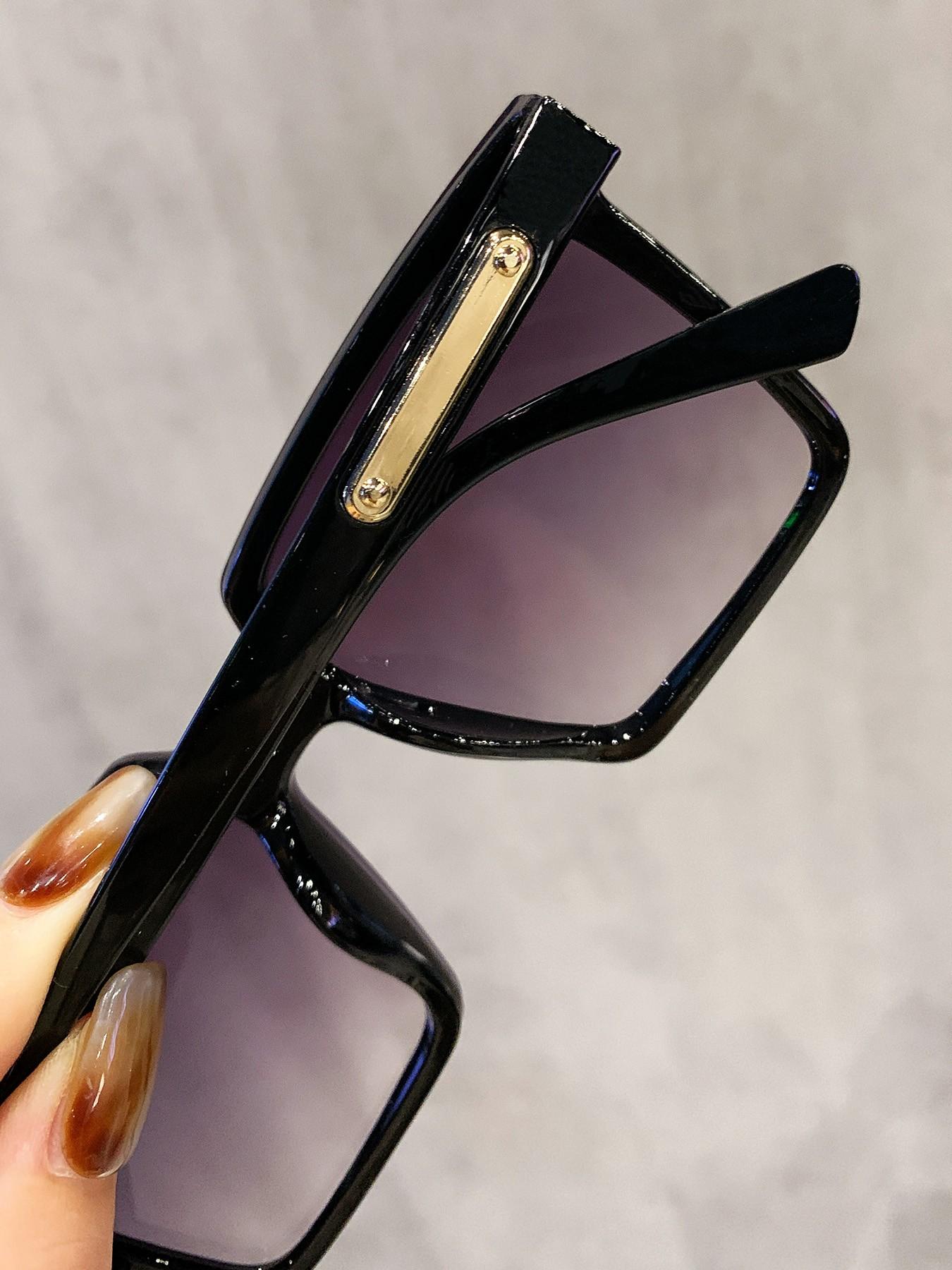 2 Pcs Square Frame Men's Sunglasses, Large Frame Glasses, Fashionable and Comfortable, Ideal for Outdoor Activities, Gifts, Photography Props