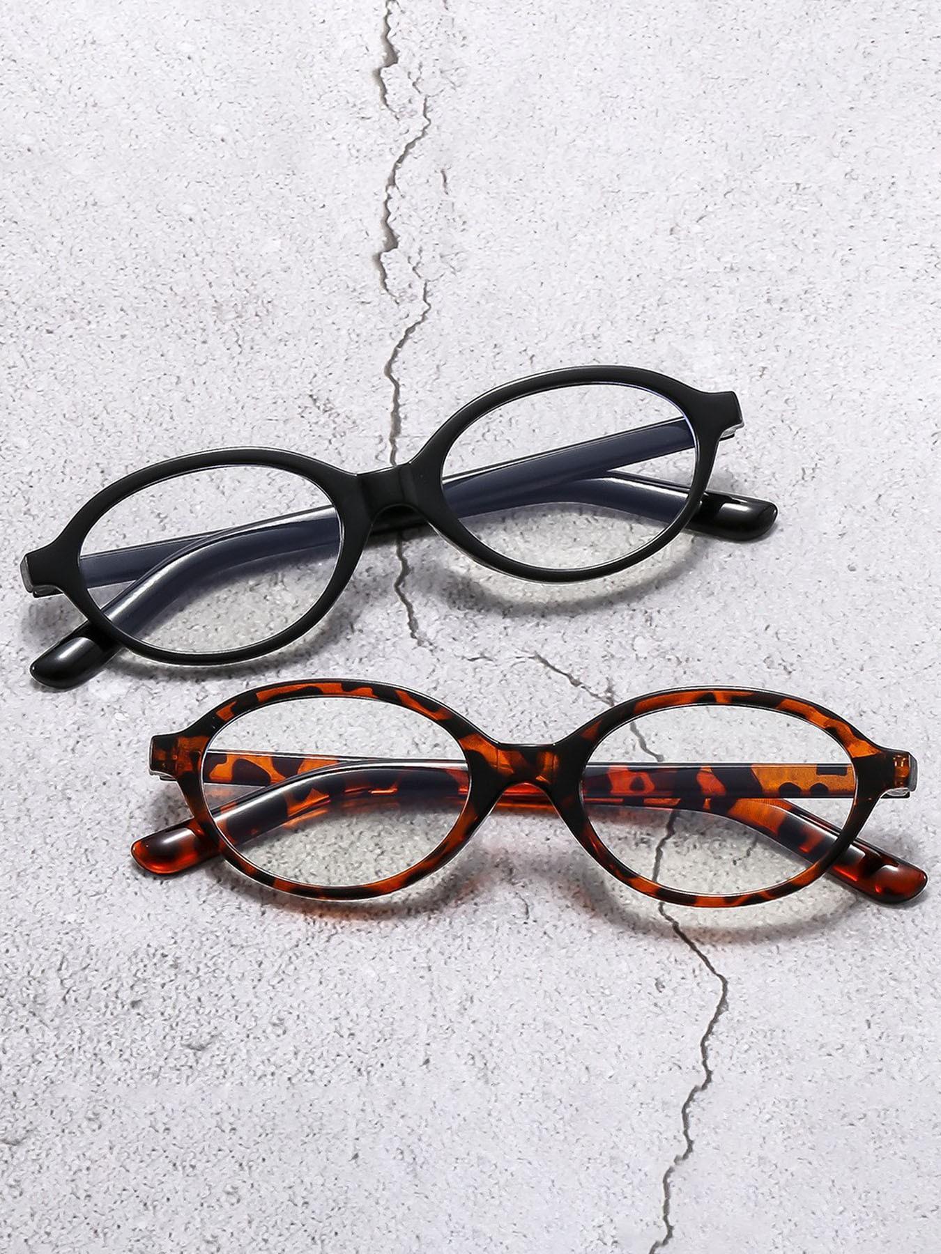 Vintage Oval Frame Eyeglasses, Blue Light Blocking Eyeglasses for Women & Men, Perfect for Work, Study and Daily Wear