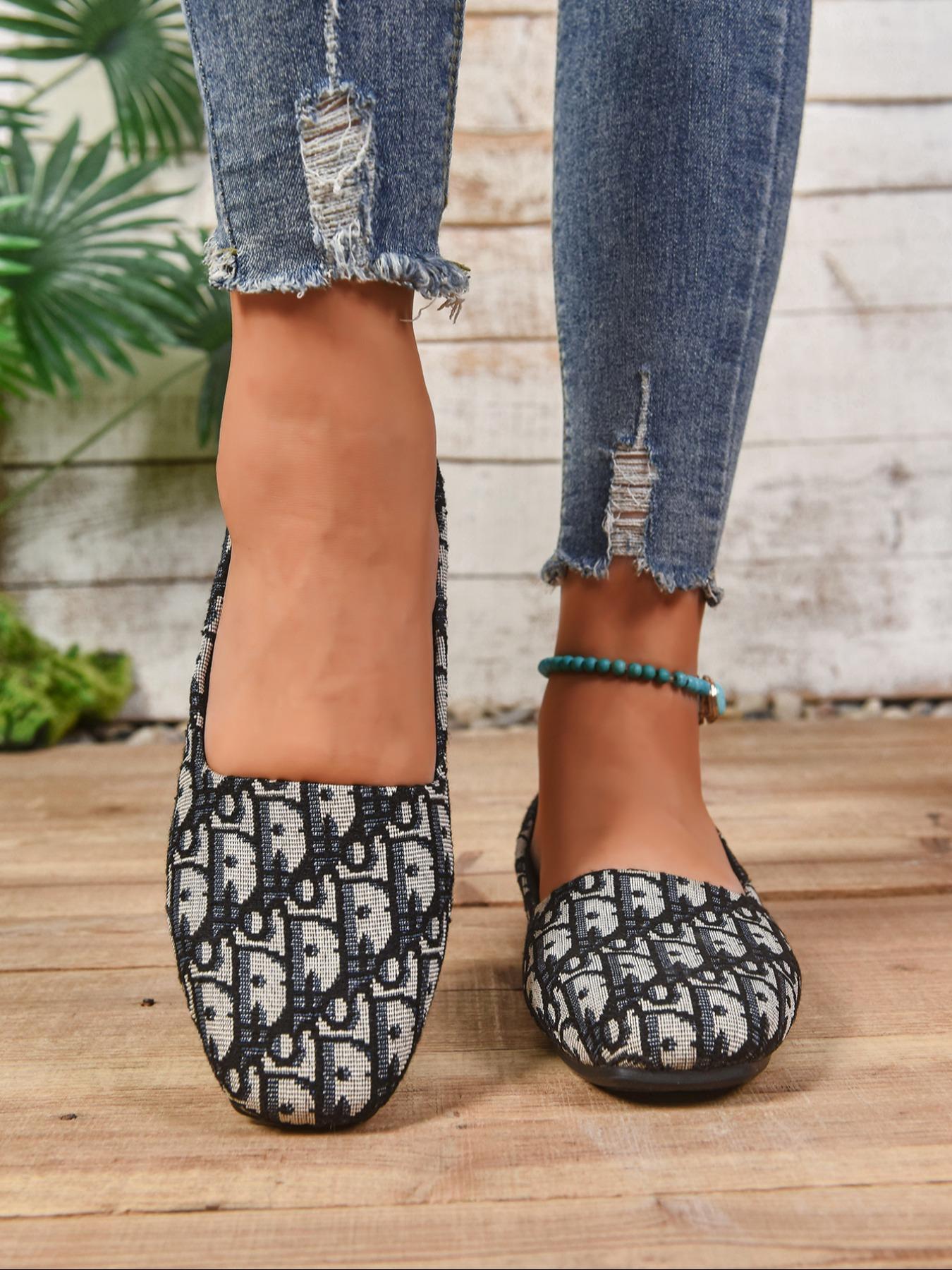 Women's Solid Color Ballet Flats, Comfortable Breathable Casual Shoes, Lightweight Easy Wear Ladies & Girls Footwear, Slip Ins Shoes