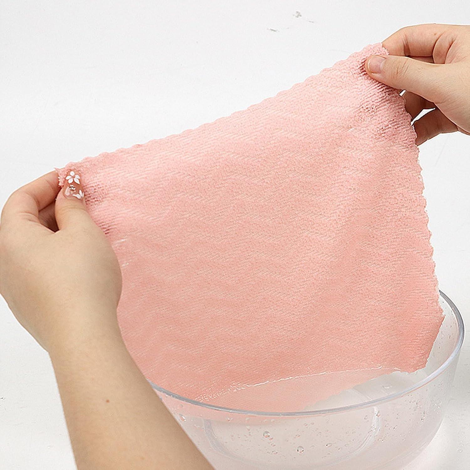 20-Pack Reusable Microfiber Cleaning Cloth Roll, Highly Absorbent and Durable, Super Absorbent Microfiber, Eco-Friendly for Kitchen, Windows, and Cars, Microfiber Cleaning Towels