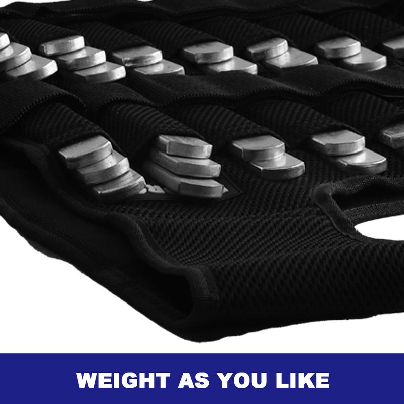 Adjustable Weighted Vest 44LB Workout Weight Vest Training Fitness Weighted Jacket for Men Women(Included 96 Steel Plates Weights)Gym Belt,Outdoorfun Muscle Exercise Equipment