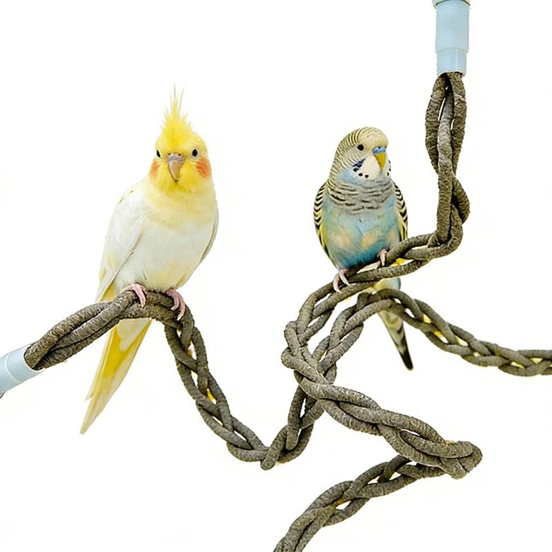 Parrot Climbing Rope Stand Pole Toy, Bendable Bird Toy for Cage Accessories, Parakeet Budgie Cockatoo Chew Toy, Avian Pet Supplies