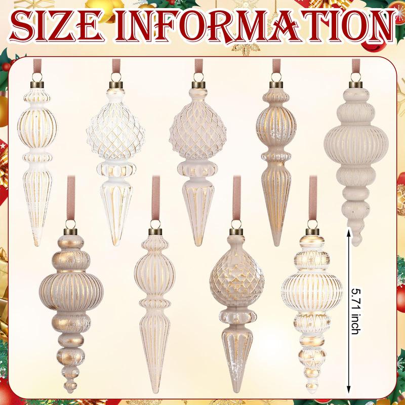 Christmas Clearance Sale Neutral Textured Christmas Ornaments Christmas Decoration  Neutral Christmas Farmhouse Vintage Christmas Tree Decorations, Nostalgic Decorative Items Christmas Decor for Xmas Tree Home Indoor Outdoor Party Holiday Decorations