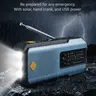 Portable Solar Powered Radio, Multifunctional Handheld Radio, 2000mAh Hand Cranked FM/AM/NOAA Radio with 3LEDs Flashlight & SOS Alarm, Emergency Hand Crank Weather Radio with Power Bank Function For Home & Outdoor Camping Hiking