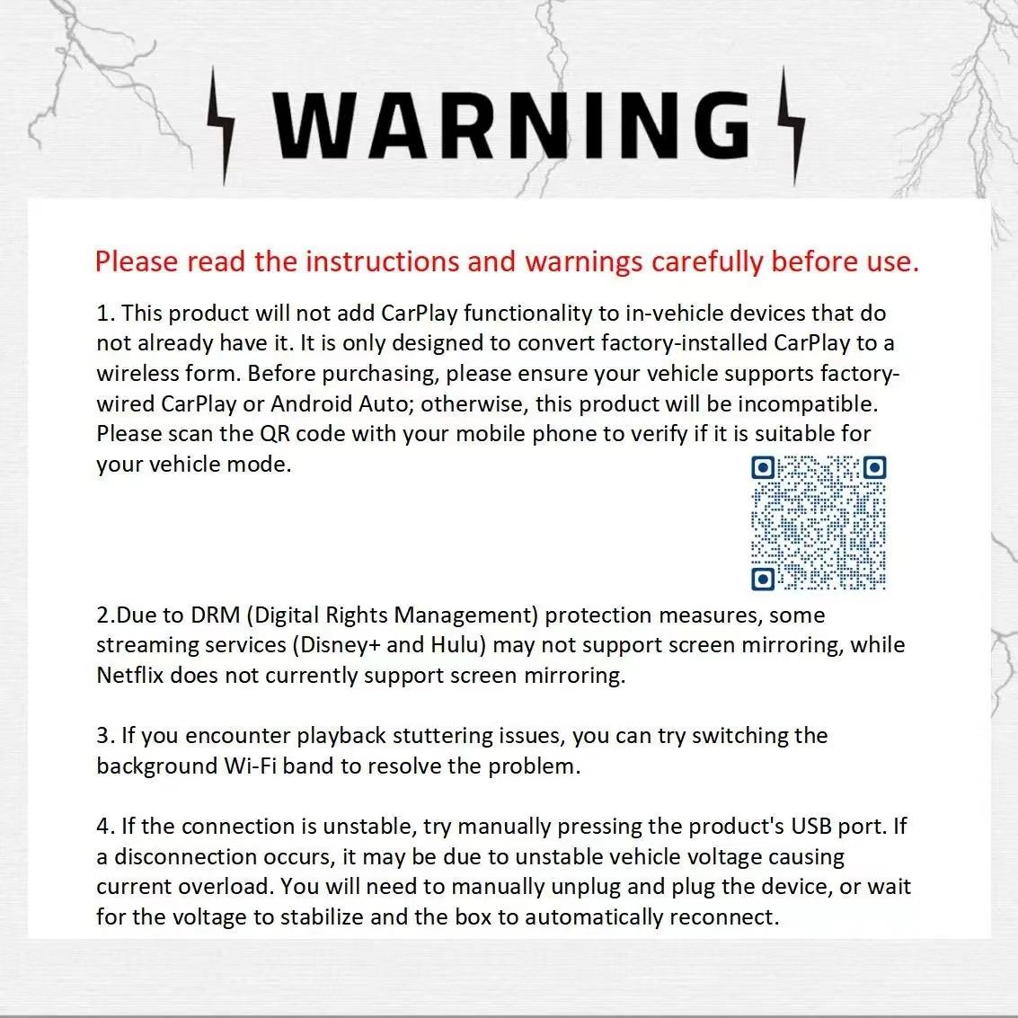 2026 New 4-In-1 Carplay Wireless Adapter, Compatible with iPhone/android, Fast Connection, Hands-Free Call, Airplay, Mirror Link, Bluetooth-compatible 5.0