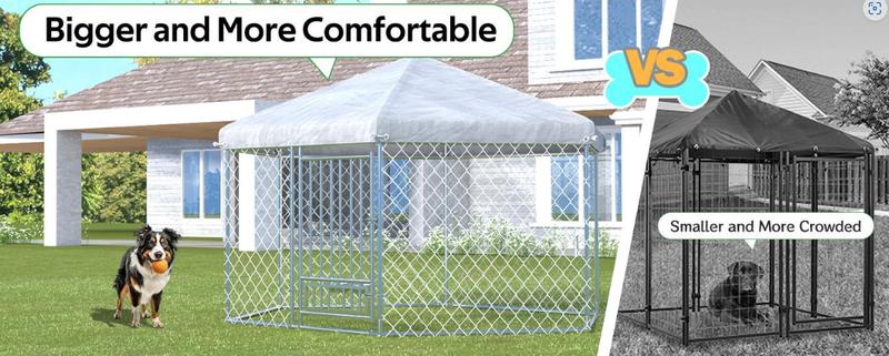 Transparent Pet Playpen, 8/12/16-Panel Pet fence with Door,  Indoor Dog Pen, 41*41*24/61*61*24, Foldable, White