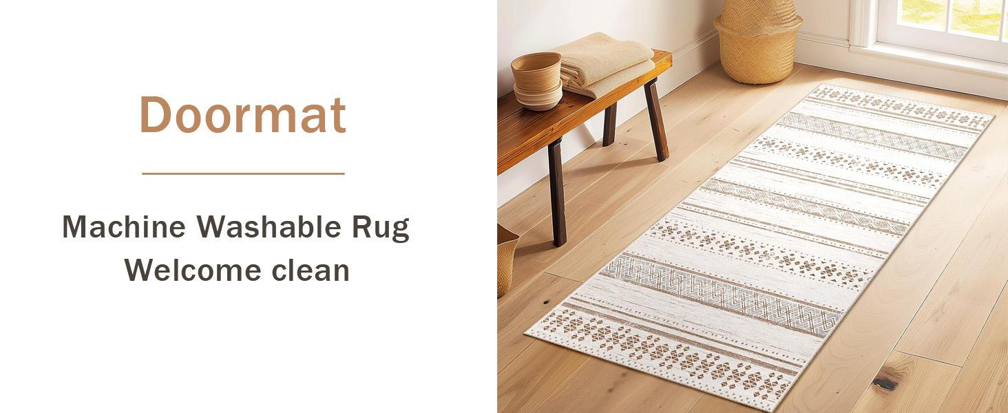 BESTSWEETIE Machine Washable Area Rugs for Living Room Bedroom Carpets Moroccan Farmhouse Modern Geometric Graphic Rug Soft Indoor Rugs Large Area Rug